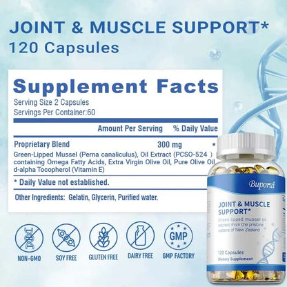 Joint and Muscle Support - Relieves Muscle Pain, Improves Mobility, Support Joints, Bone and Muscle Health, Replenish Joints